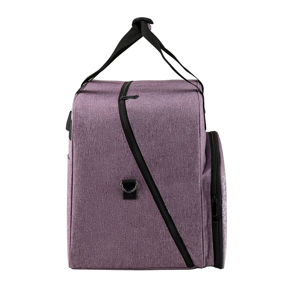 Portable Heavy Duty Sewing Machine Storage Bag Large Capacity Oxford Carry Tote Organizer - Purple