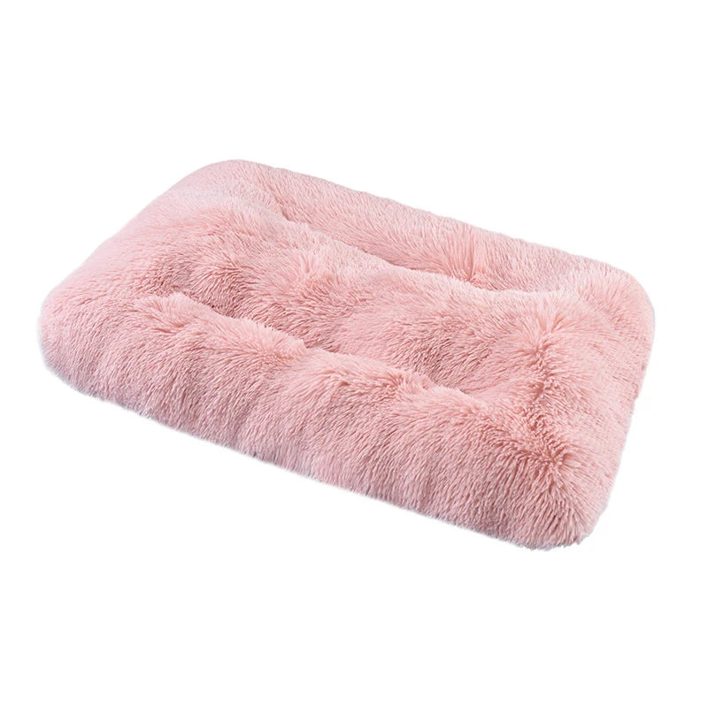 Portable Waterproof Plush Pet Bed 94 cm Washable Anti Slip Pet Cushion - Pink