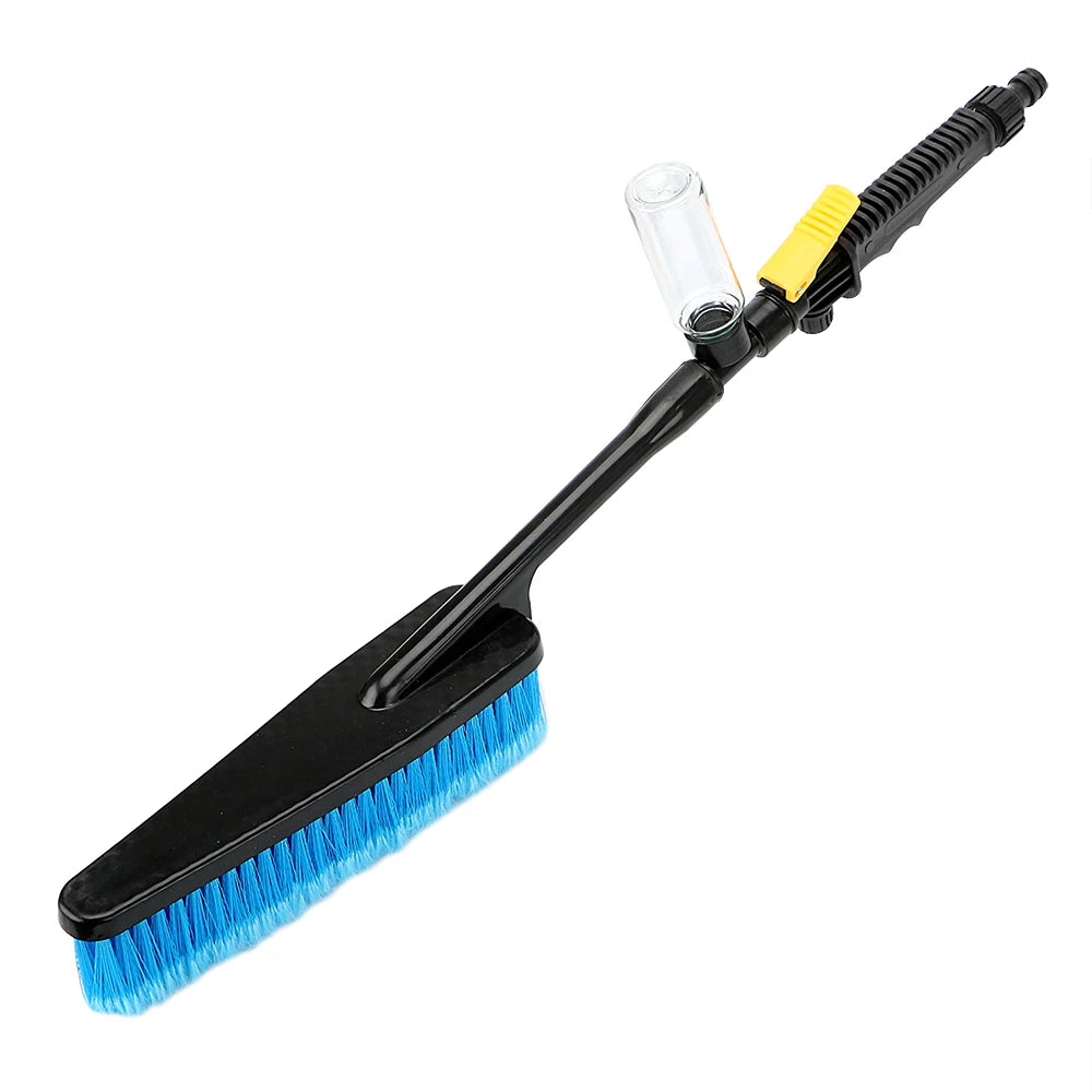 Car Wash Brush 37cm Long Handle Water Flow Switch Foam Bottle Cleaning Tool