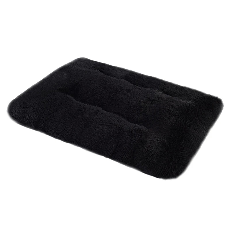 Portable Waterproof Plush Pet Bed 94 cm Washable Anti Slip Pet Cushion - Black