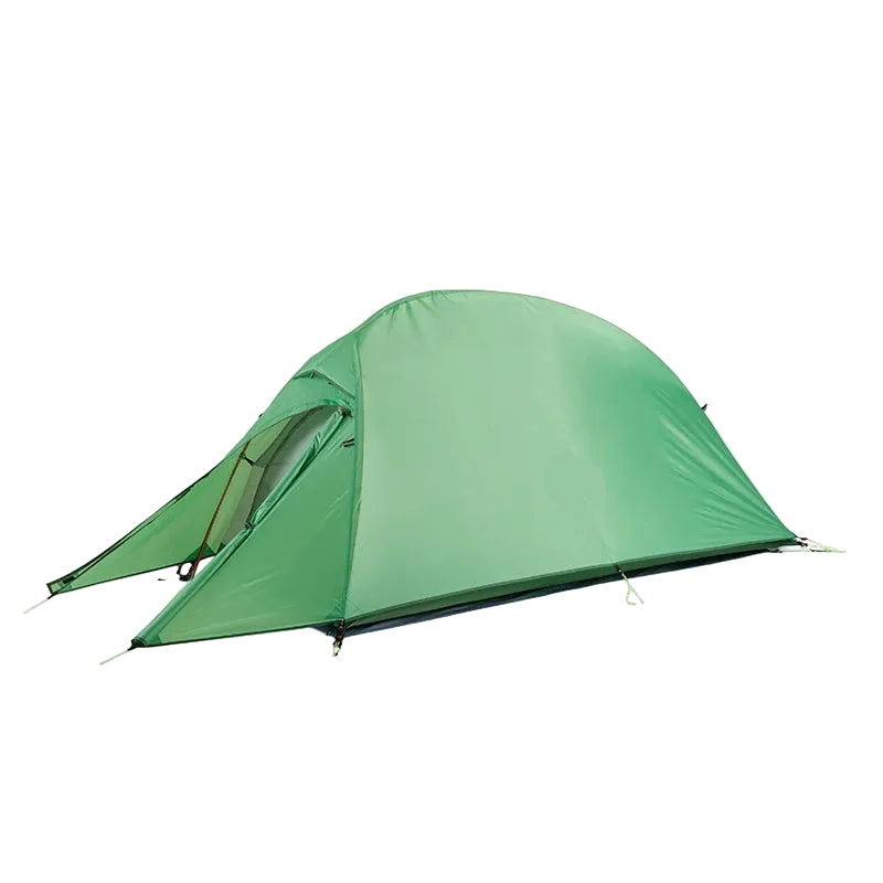 Ultralight 2 Person Camping Tent 20D Nylon Waterproof 4 Season Backpacking Tent - Orange