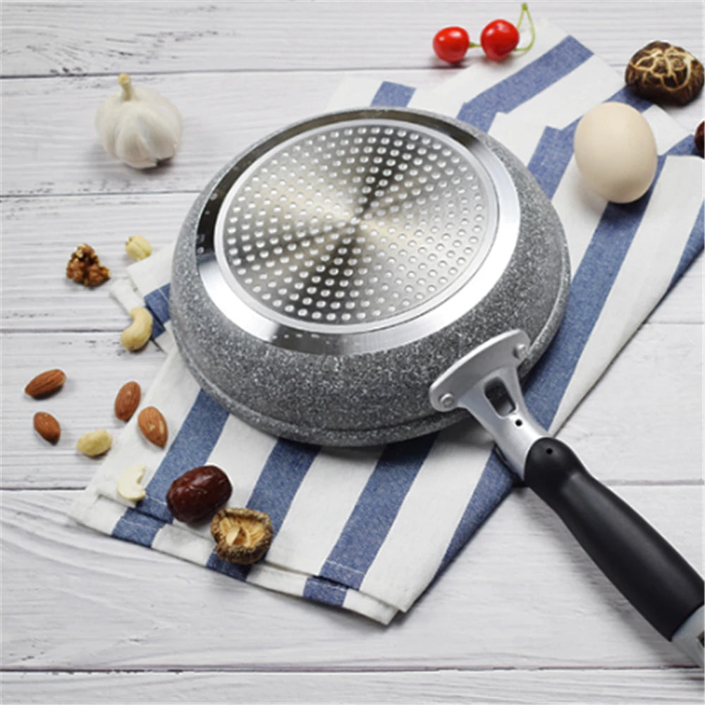 Frying Pan 28cm Aluminum Alloy Induction Compatible Flat Bottom Skillet