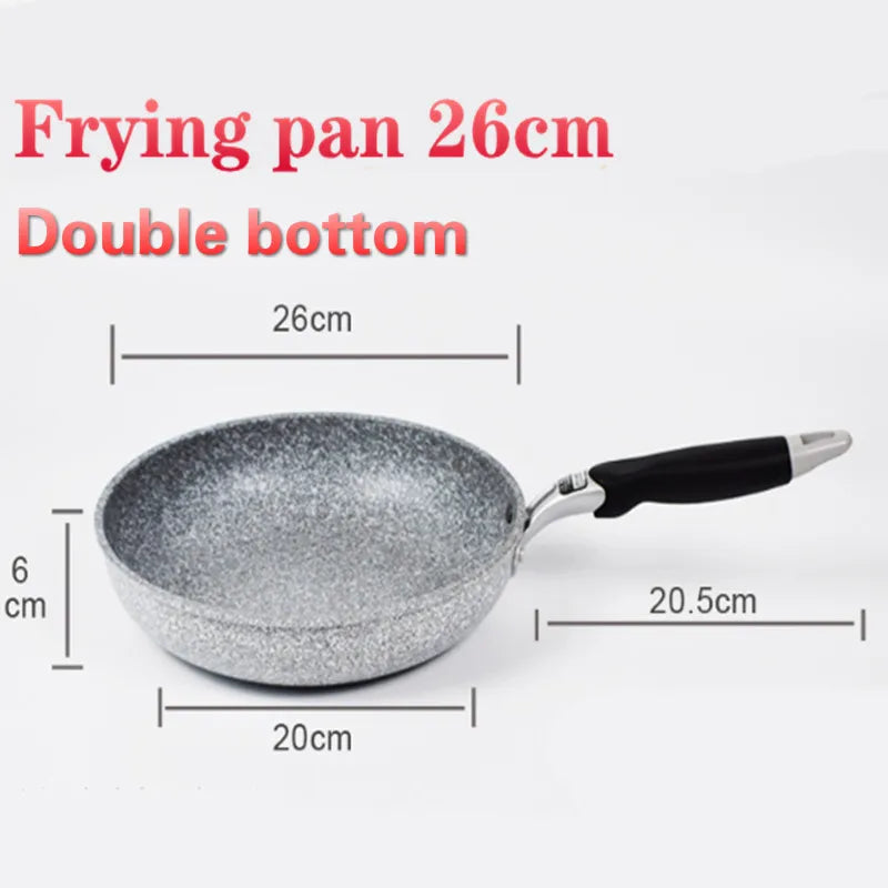 Frying Pan 26cm Aluminum Alloy Induction Compatible Flat Bottom Skillet