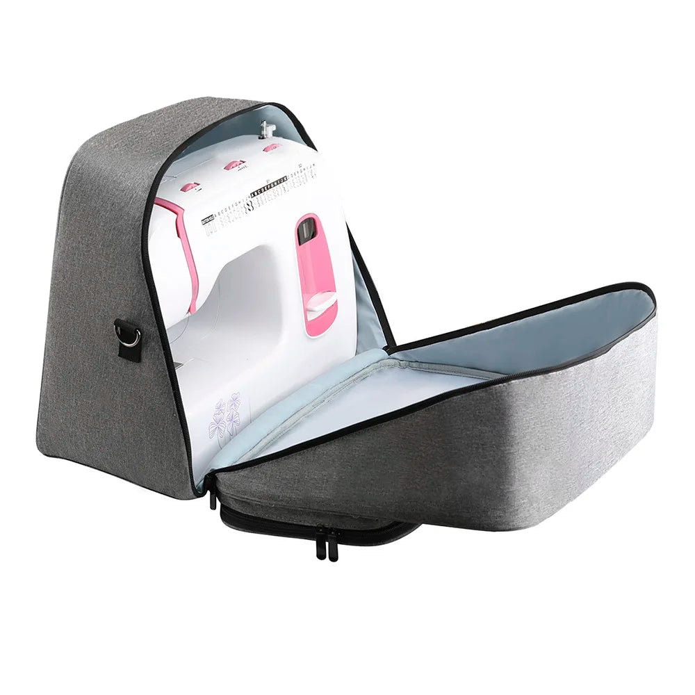 Portable Heavy Duty Sewing Machine Storage Bag Large Capacity Oxford Carry Tote Organizer - Grey