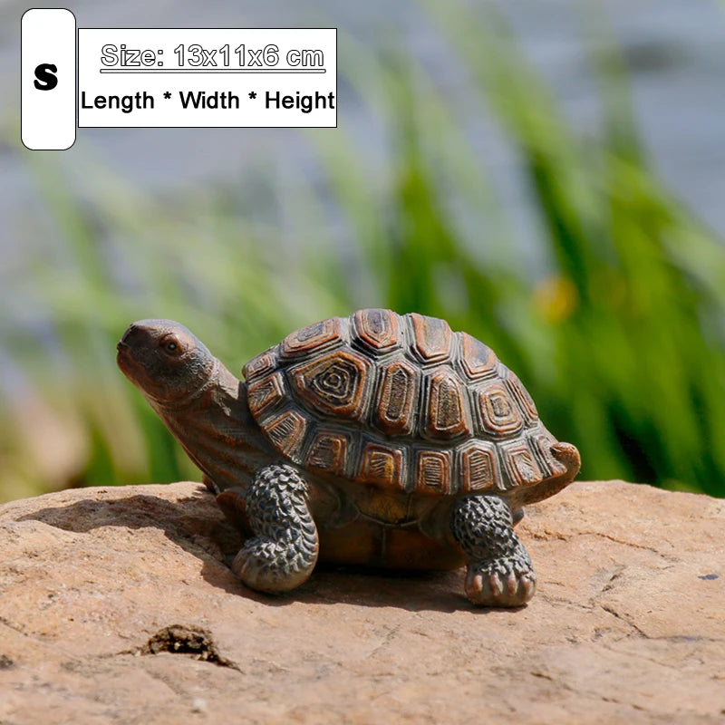 Tortoise Garden Statue Resin Animal Ornament Decorative Sculpture - Small