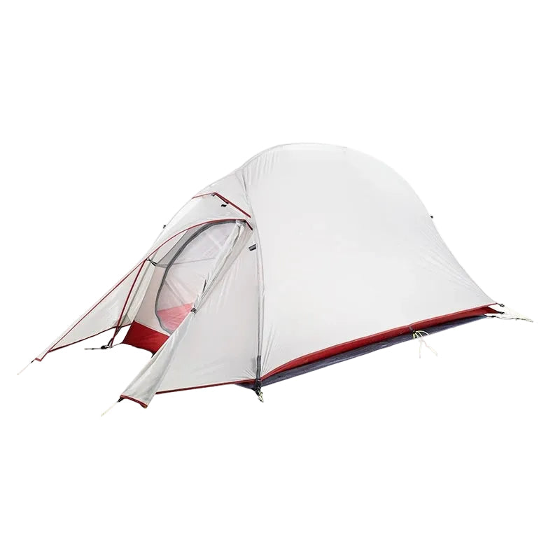 Ultralight 2 Person Camping Tent 20D Nylon Waterproof 4 Season Backpacking Tent - Orange