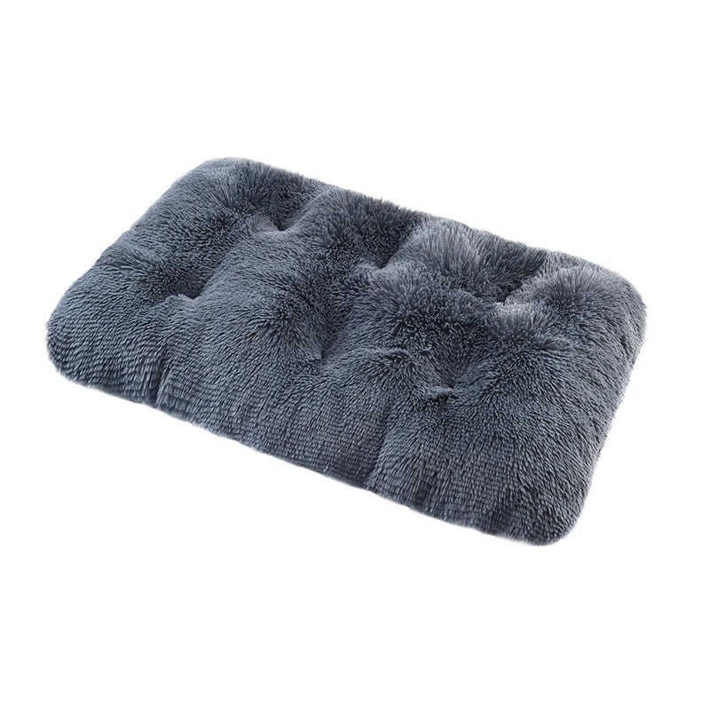 Portable Waterproof Plush Pet Bed 94 cm Washable Anti Slip Pet Cushion - Grey