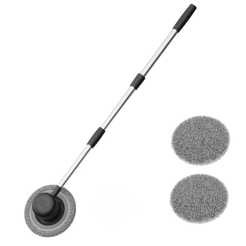 Electric Car Wash Mop with Telescopic Handle 40–110cm Rotating Cleaning Brush Waterproof with 2 Cloth