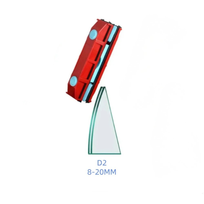 Magnetic Glass Cleaner Double Sided Window Cleaner Tool for High Rise Windows 2 Cleaning Pads 8-20mm
