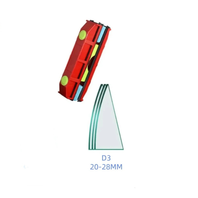 Magnetic Glass Cleaner Double Sided Window Cleaner Tool for High Rise Windows 3 Cleaning Pads 20-28mm
