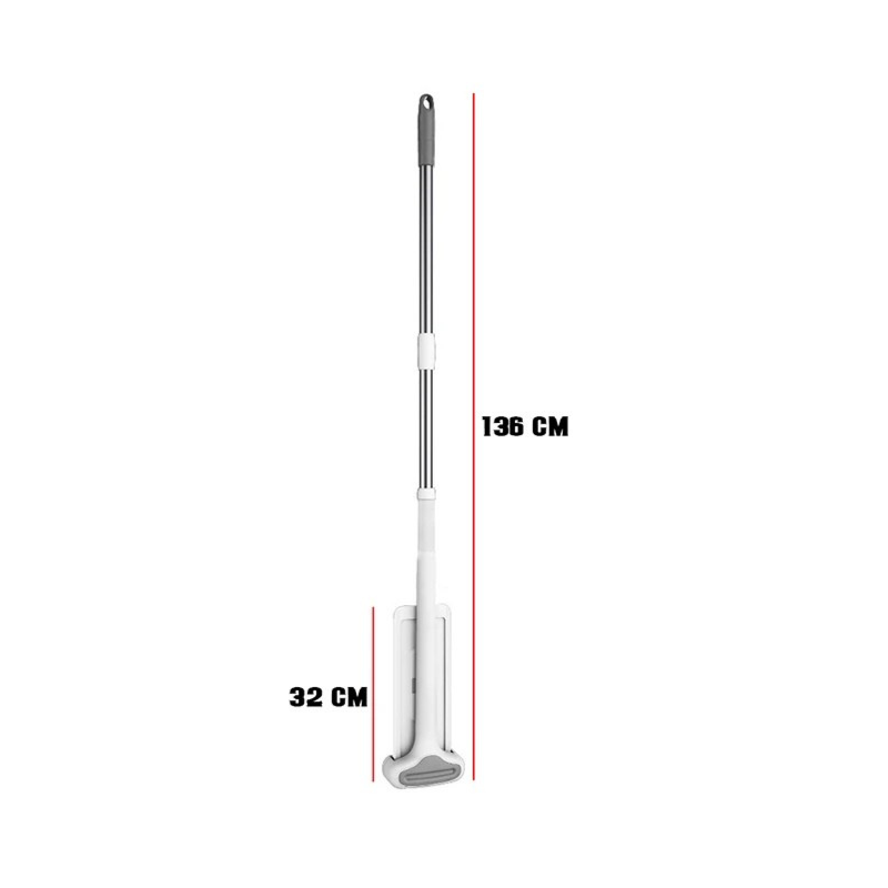 Self Cleaning Squeeze Mop Flat Microfiber Spin Mop with 360 Rotation - 32cm 6 Cloth