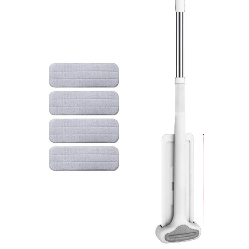 Self Cleaning Squeeze Mop Flat Microfiber Spin Mop with 360 Rotation - 38cm 4 Cloth