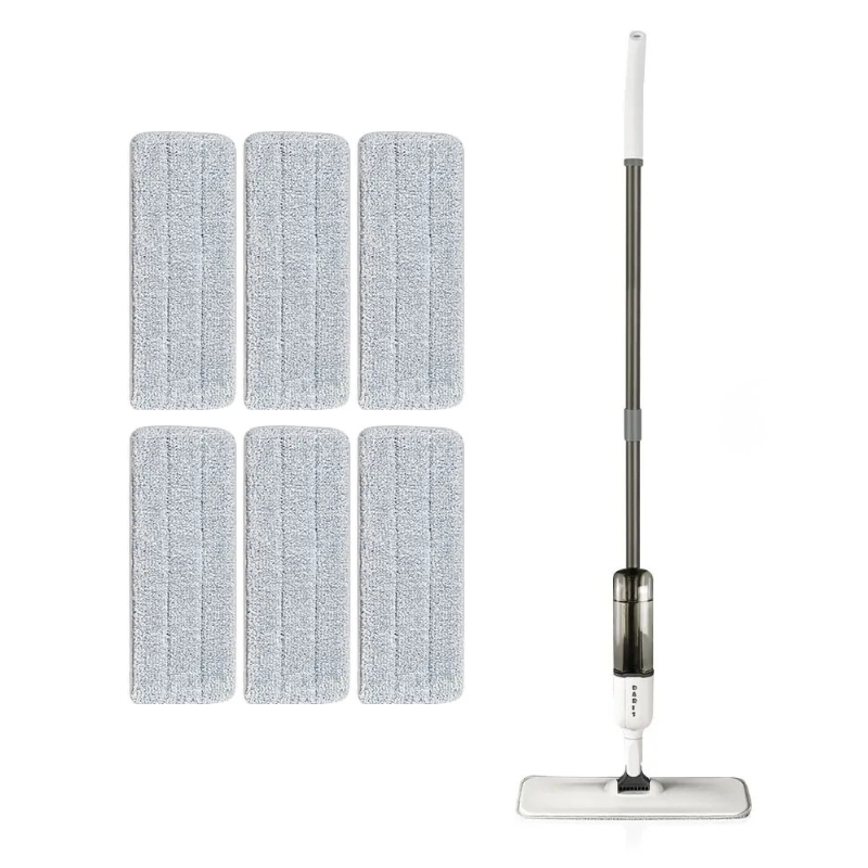Spray Flat Mop 500ml 360 Rotating Floor Cleaner - 6 Microfiber Pads
