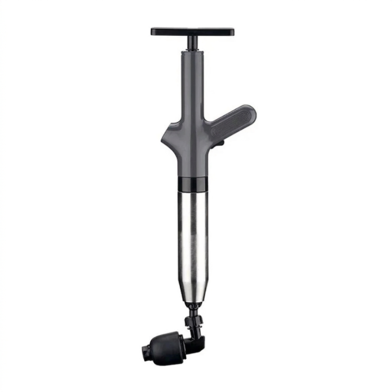 Drain Unclogger Pump High Pressure Portable Pipe Cleaner for Toilet Sink - Gray