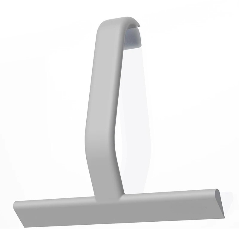 Silicone Glass Squeegee Window Bathroom Wiper with Hook T Handle - Grey