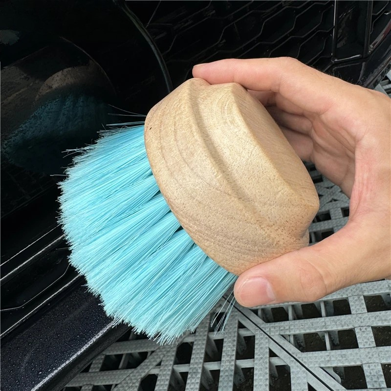 Detailing Brush Soft Nylon Bristles Wood Handle Multi Purpose Cleaning Tool - 2 Pcs