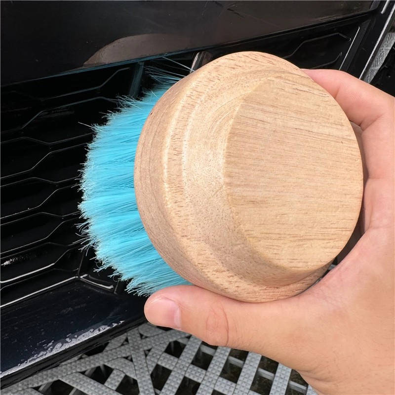 Detailing Brush Soft Nylon Bristles Wood Handle Multi Purpose Cleaning Tool - 2 Pcs