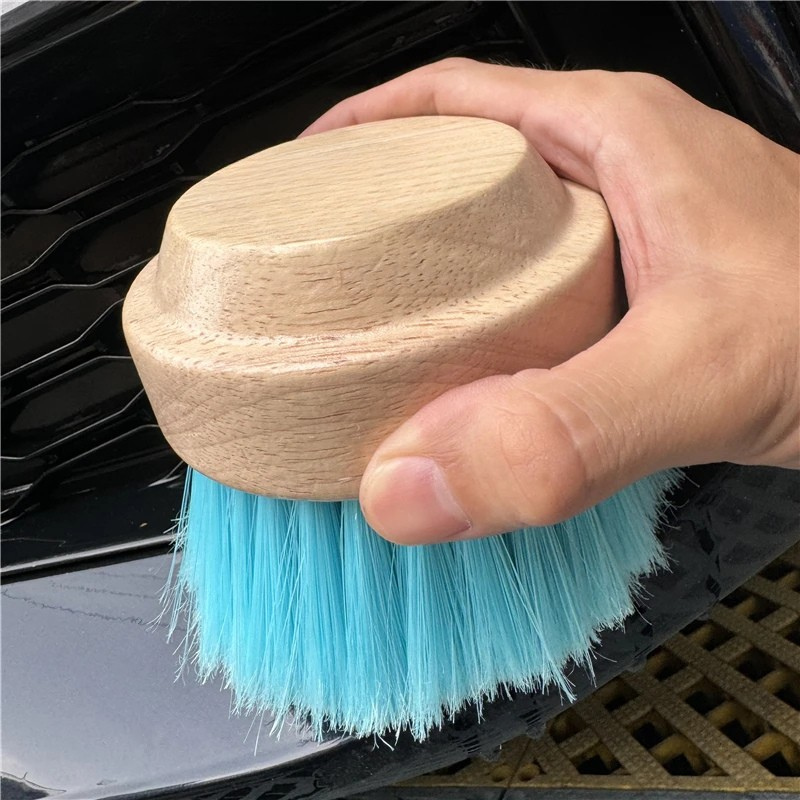 Detailing Brush Soft Nylon Bristles Wood Handle Multi Purpose Cleaning Tool - 2 Pcs