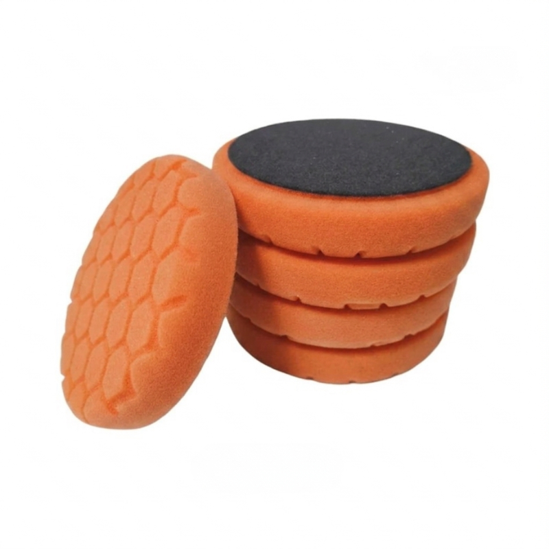 Polishing Pad Set 6 Inch Sponge Buffing Pads for Car Waxing - Orange 5 Pcs