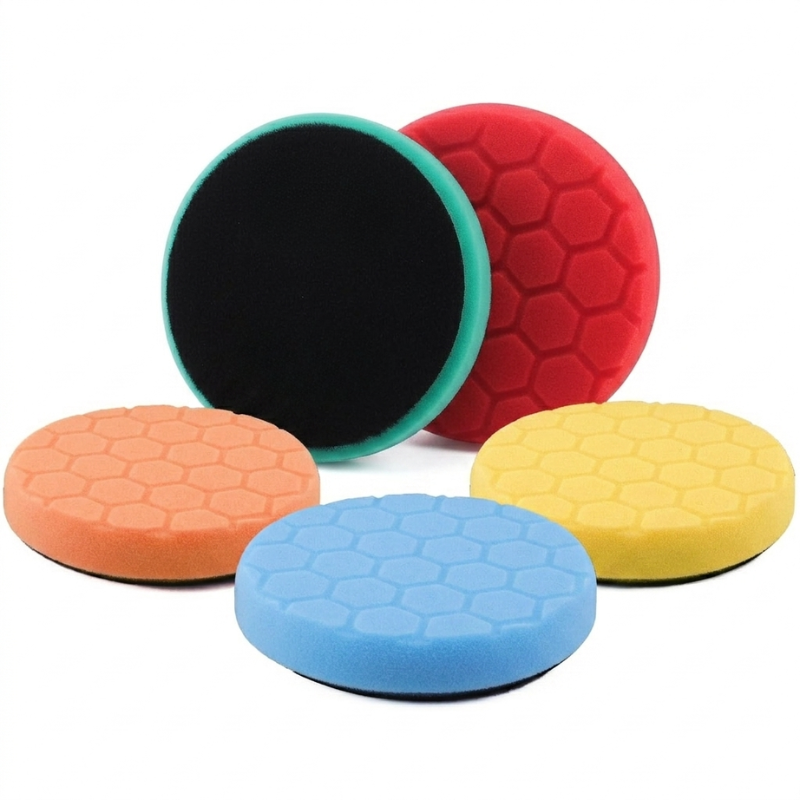 Polishing Pad Set 6 Inch Sponge Buffing Pads for Car Waxing - Mixed 5 Pcs