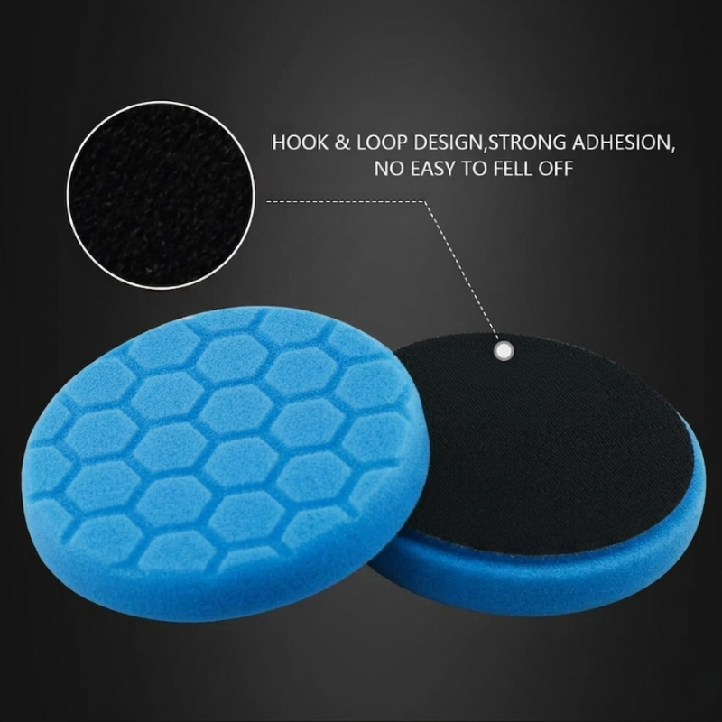 Polishing Pad Set 6 Inch Sponge Buffing Pads for Car Waxing - Blue 5 Pcs