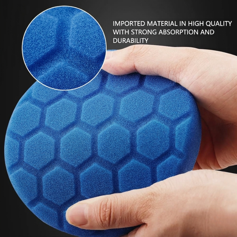 Polishing Pad Set 6 Inch Sponge Buffing Pads for Car Waxing - Blue 5 Pcs