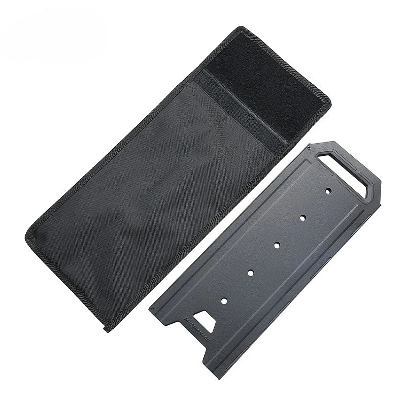 Camping Wind Shield 8 Panel Folding Iron Stove Wind Guard - Black
