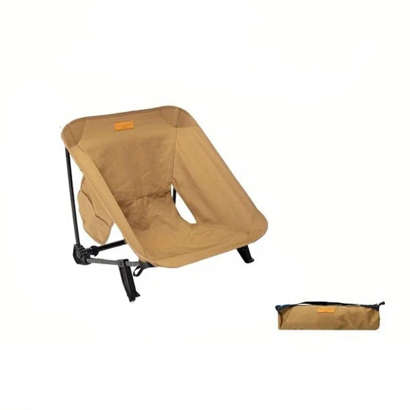 Camping Folding Chair Aluminum Alloy Ultra Lightweight Beach Seat - Khaki