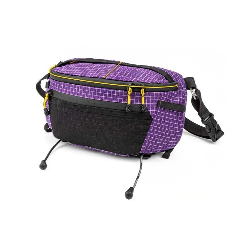 Hiking Chest Bag Waterproof Crossbody Travel Sling Backpack - Purple