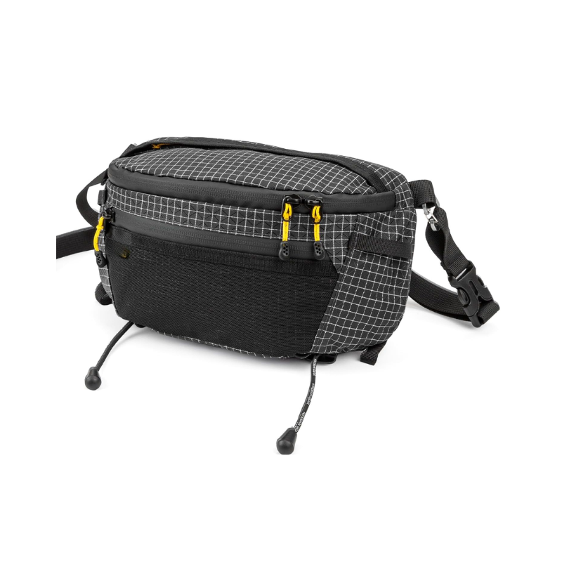 Hiking Chest Bag Waterproof Crossbody Travel Sling Backpack - Black