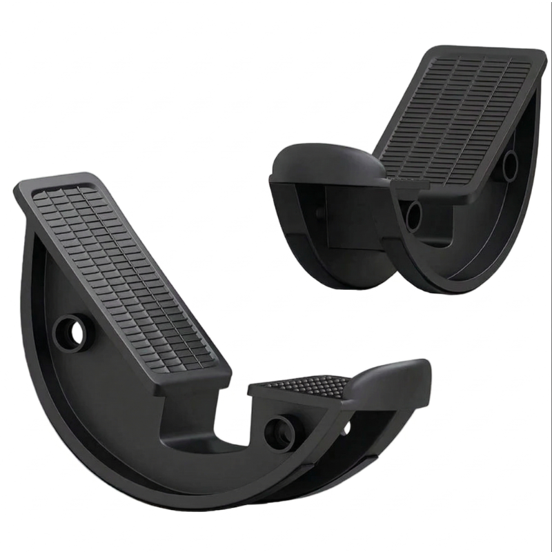 Foot Stretcher Rocker Board Portable Calf Ankle Stretching Balance Trainer Massage Fitness Tool - Black