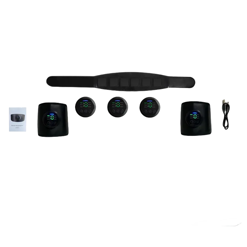 EMS Muscle Stimulator Belt Rechargeable Abdominal Trainer with 6 Modes 15 Levels - Without Extention Band