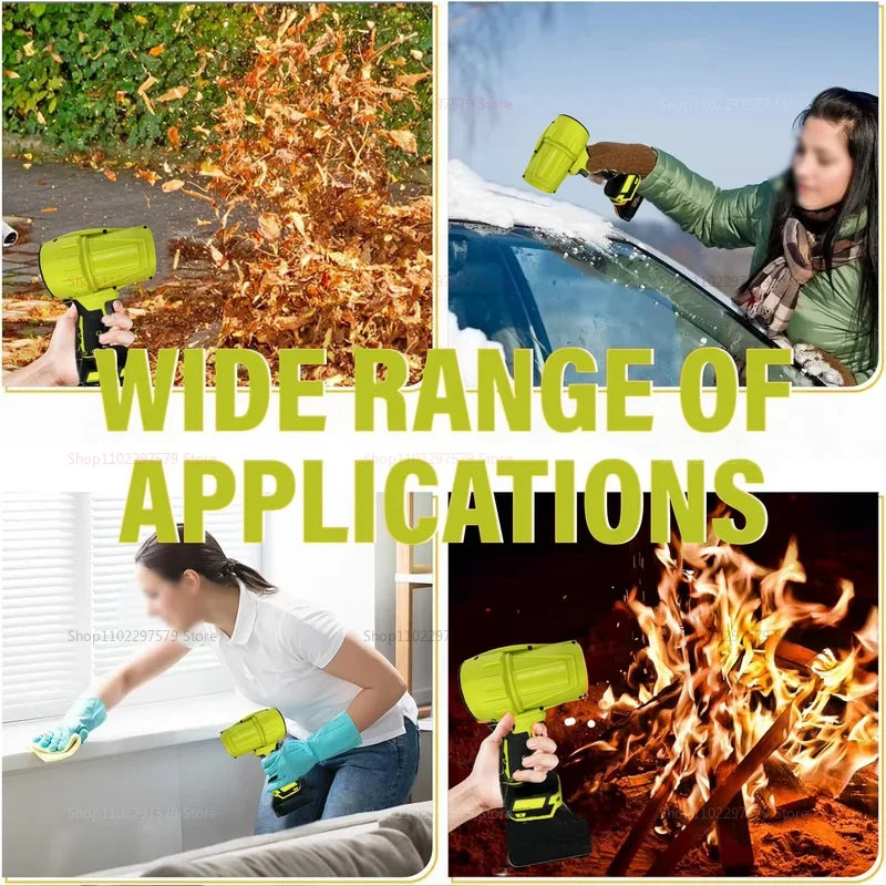 Leaf Blower 18V Cordless Handheld Turbo Air Cleaner for Patio and Garden Maintenance