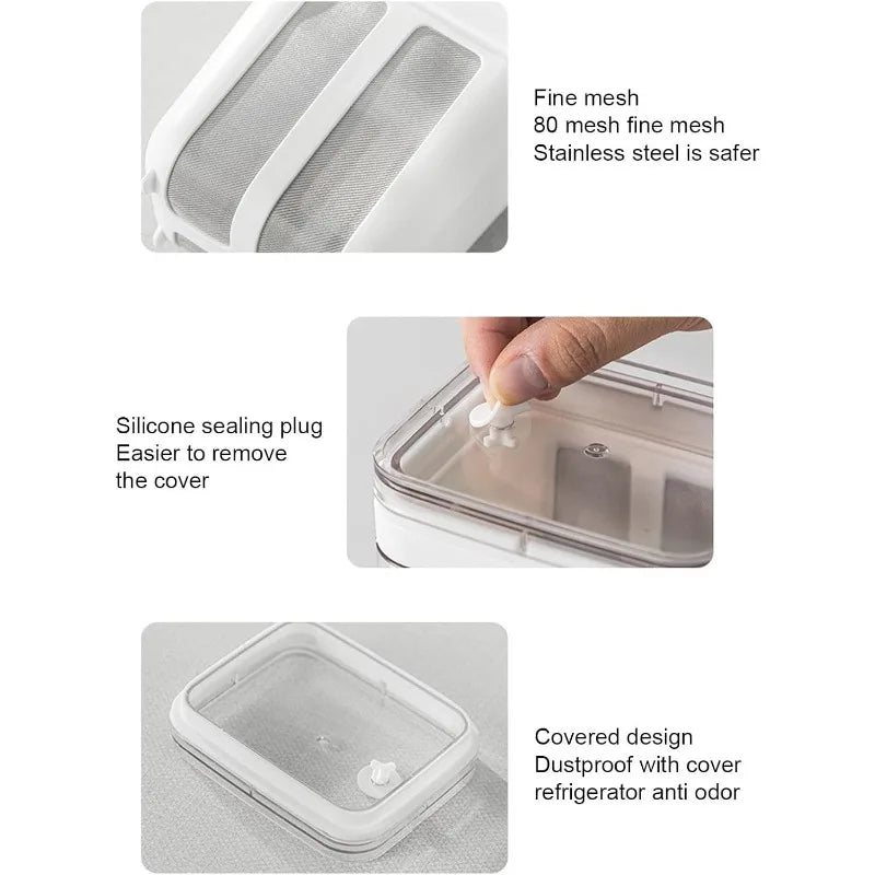 Yoghurt Maker 1.8L Food Strainer with Whey Separation Filter and Clear Storage Container for Kitchen Use