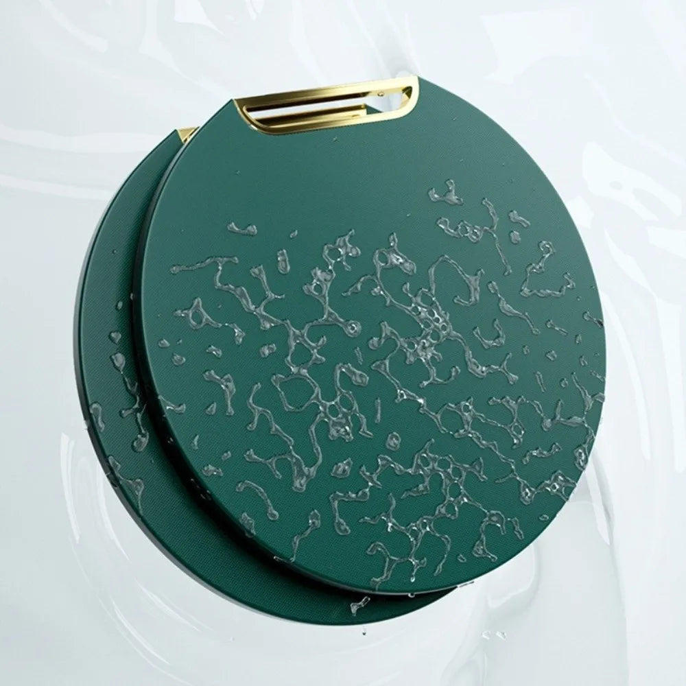 35cm Antibacterial Round Cutting Board BPA Free Non Slip Food Grade Chopping Board for Meat Vegetables and Fruit