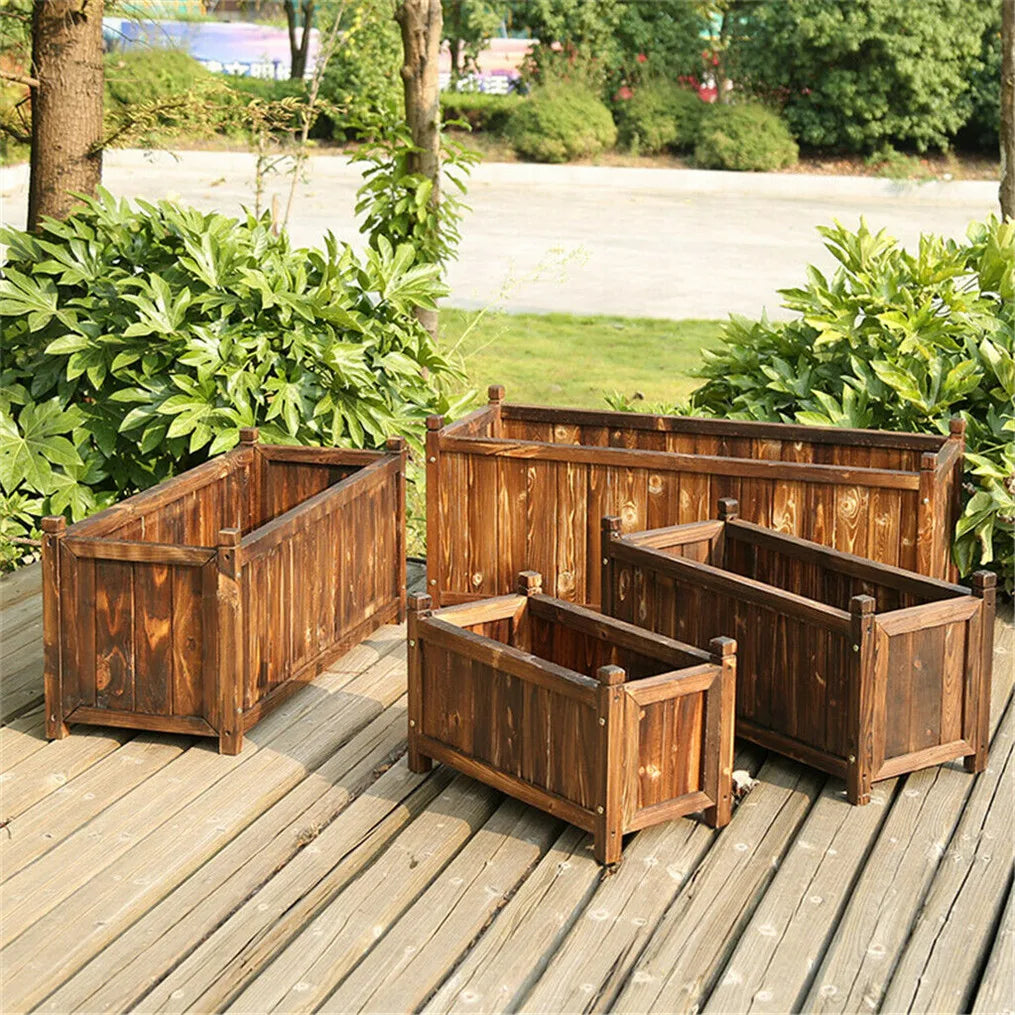 Large Wooden Raised Garden Bed Outdoor Planter Box for Vegetables Herbs Flowers and Plants