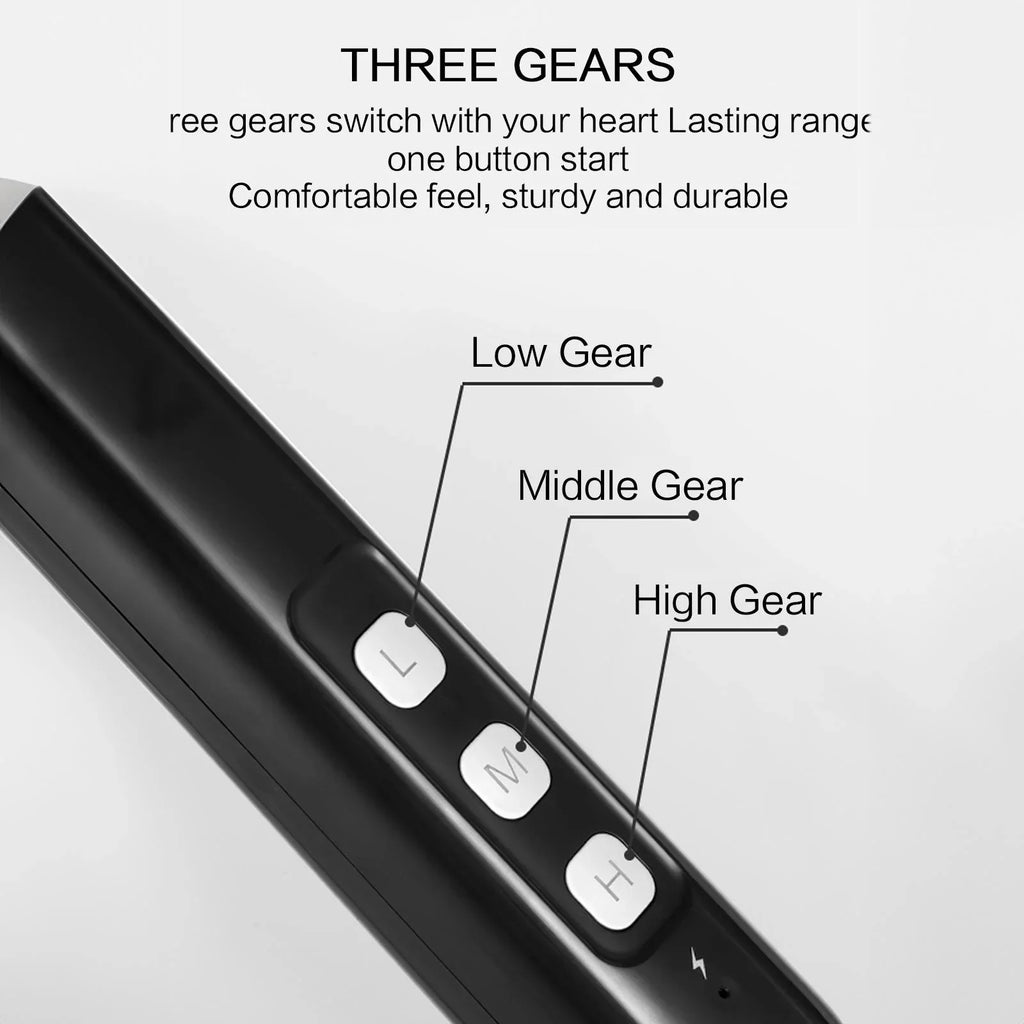 Milk Frother Rechargeable Electric Whisk 3 Speed Mixer 3 Attachments - Black