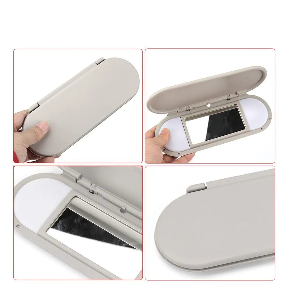 Sun Visor Mirror Cover ABS Interior Vanity Mirror Replacement Easy Installation