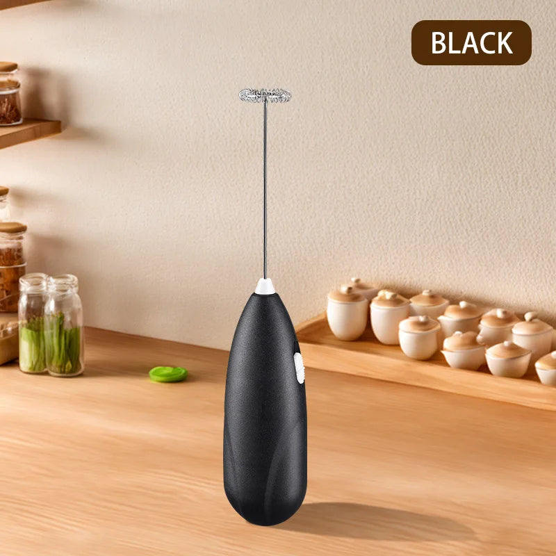 Electric Milk Frother 8000RPM USB Rechargeable Coffee Foam Maker – Black