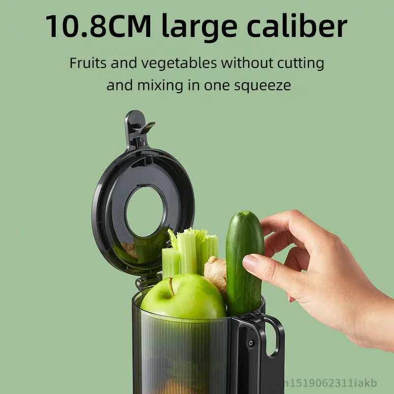 Slow Juicer 200W Large Caliber 10.8cm Automatic Pulp Separation 1L - Grey