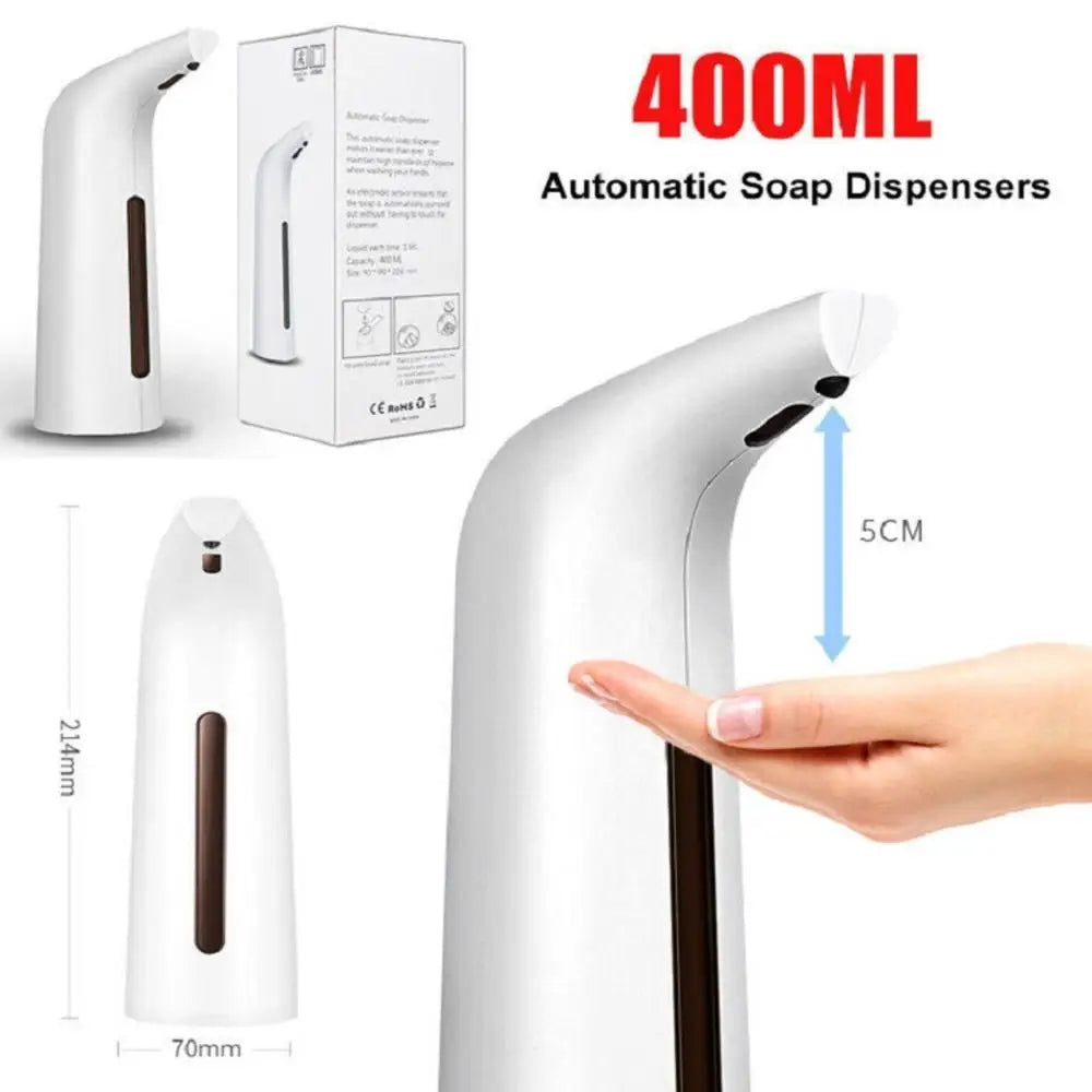 400ml Automatic Soap Dispenser Touchless Infrared Sensor Hands Free Liquid Sanitiser Dispenser – Gold