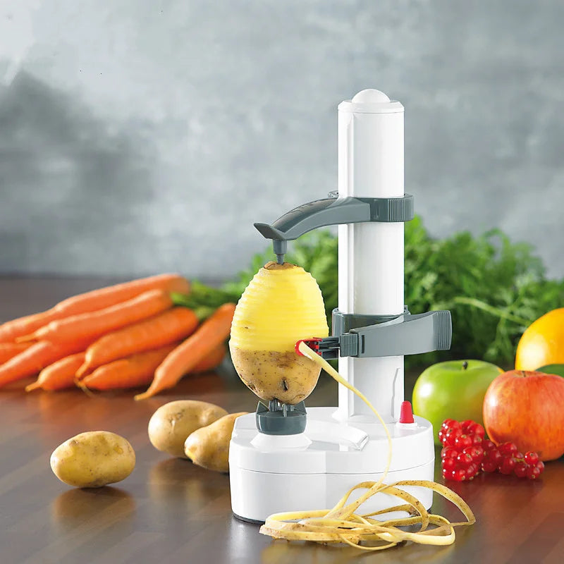 Electric Apple Peeler 28.5cm Automatic Fruit Vegetable Peeler Cutter Slicer - White