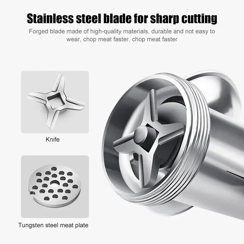 Food Processor Manual Stainless Steel Multi Function Meat and Noodle Maker Kitchen Tool