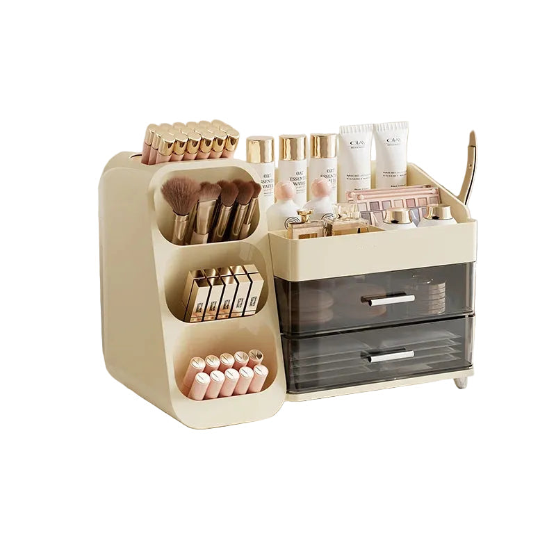 Cosmetics Storage Box Large Capacity Multifunctional Desk Organizer - Black