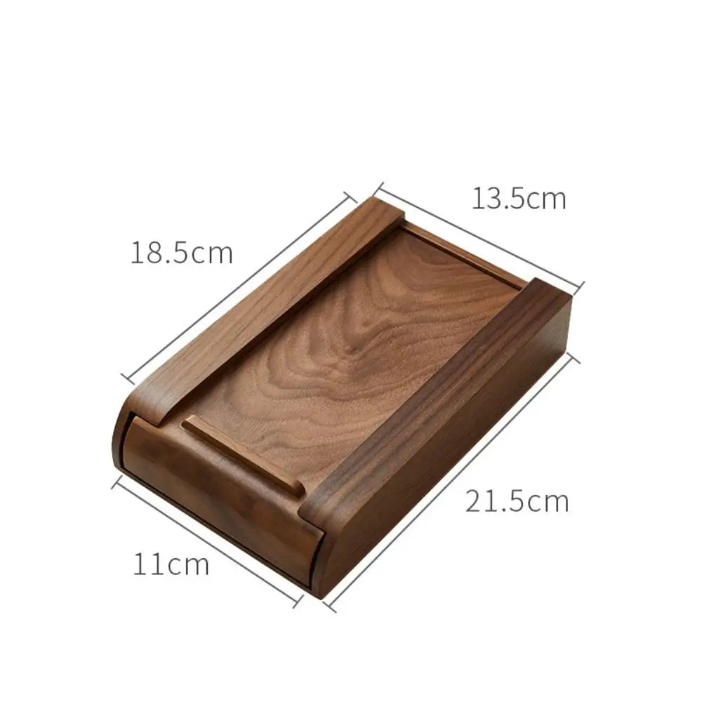 Hidden Under Desk Storage Drawer Self Adhesive Wooden Organizer for Office Desk Home Workspace – Walnut