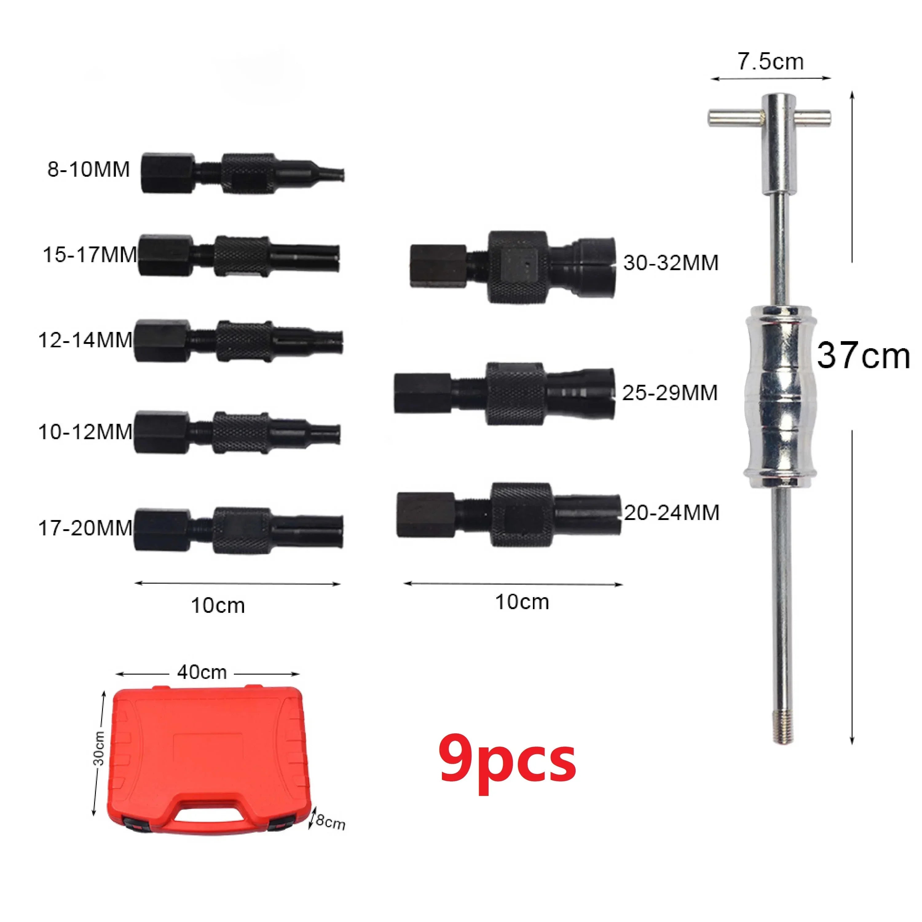 Heavy Duty 9 Piece Slide Hammer Internal Bearing Puller Kit Multi Function Blind Hole Removal Tool