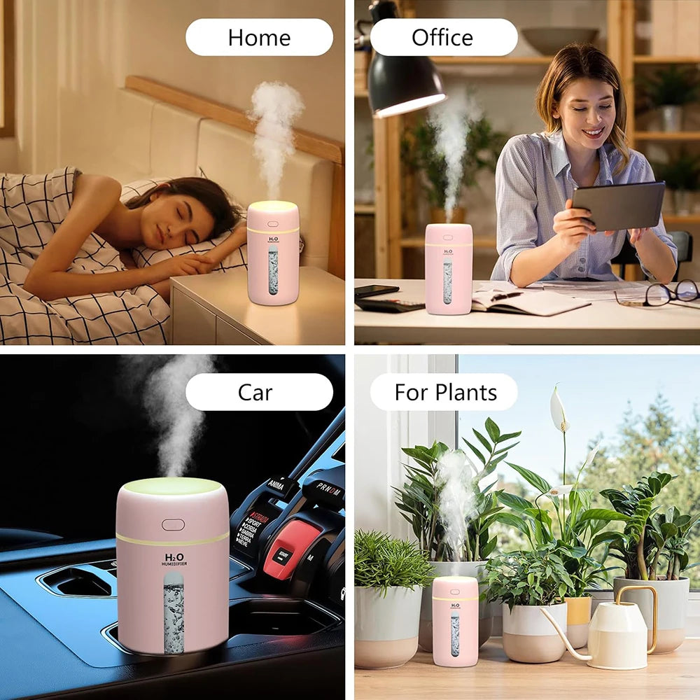 Portable USB Essential Oil Diffuser Mini Humidifier Auto Shut Off Time Function 5W White