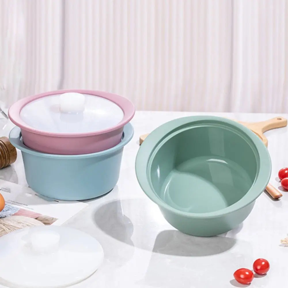 Large Silicone Microwave Steamer Bowl with Lid Heat Resistant Soup Container Lunch Box – Blue