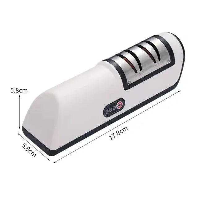 Knife Sharpener 17.8cm Electric Rechargeable Stainless Steel Multi Stage Sharpening Tool – Yellow