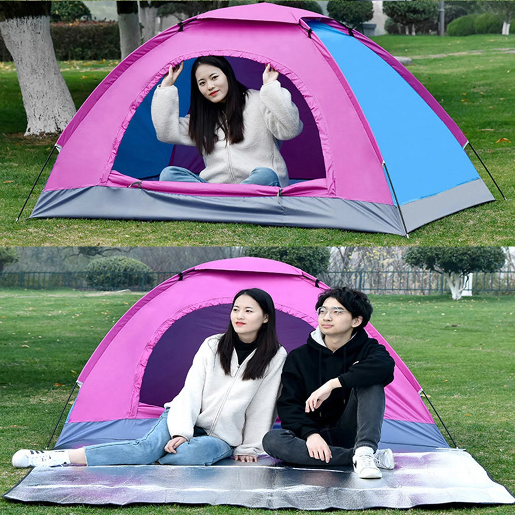 Camping Tent 2 Person Ultralight Portable Hiking Shelter - Orange